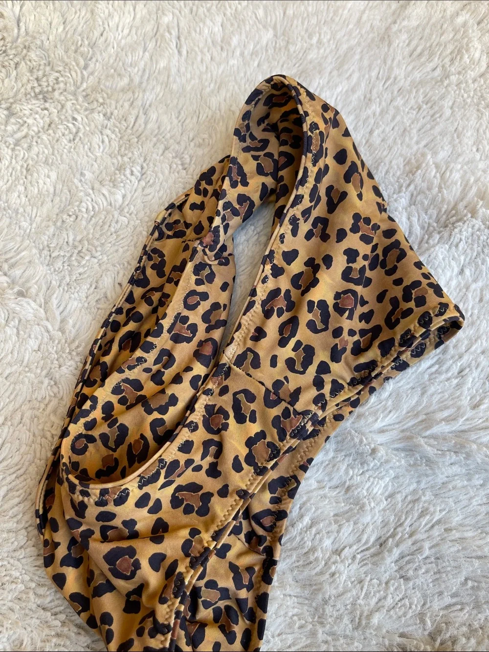 Free People It’s Now Cool High-Waist Leopard Print Swim Bottoms - Brown Size S
